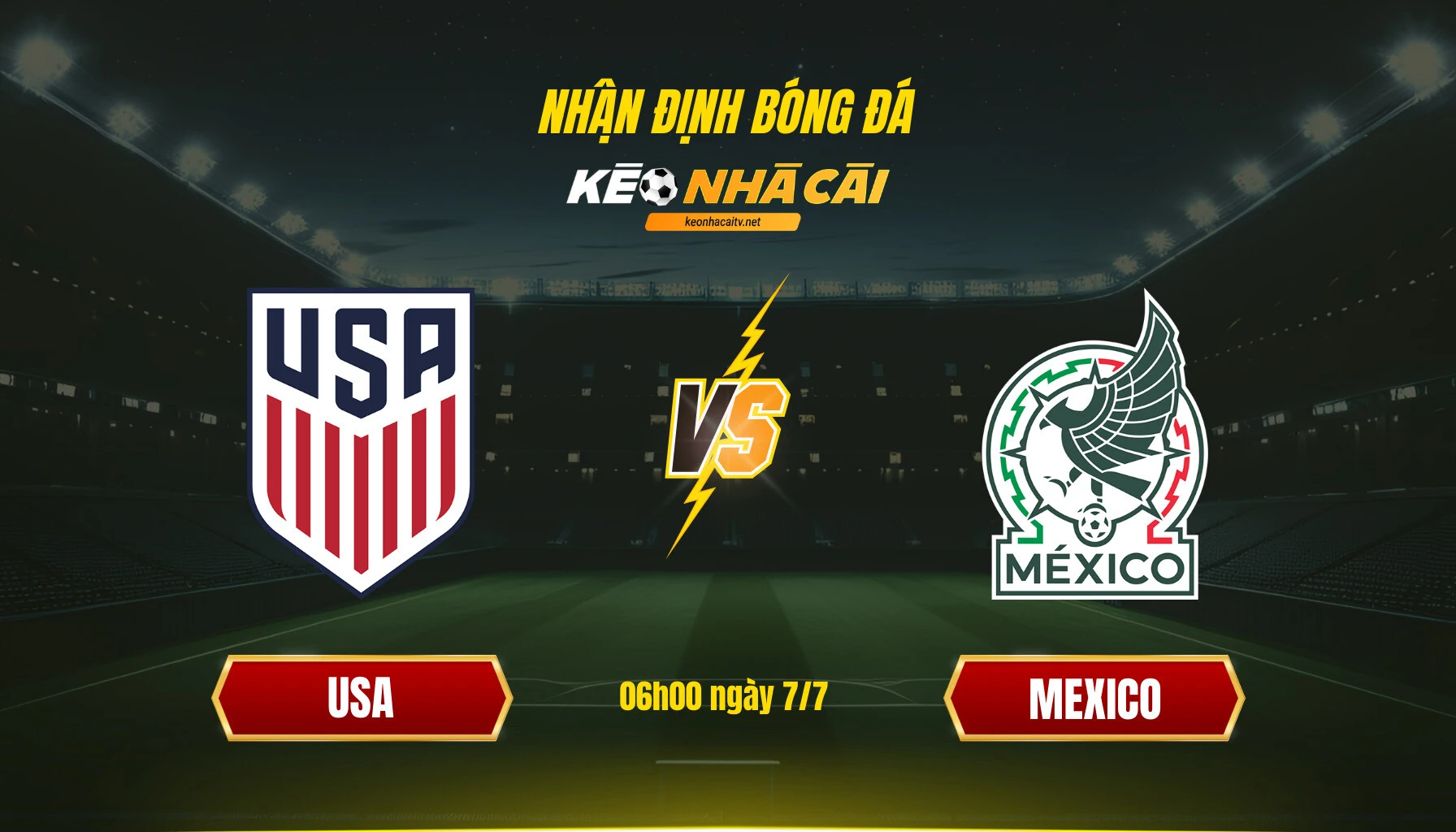 Soi kèo bóng đá Mỹ vs Mexico